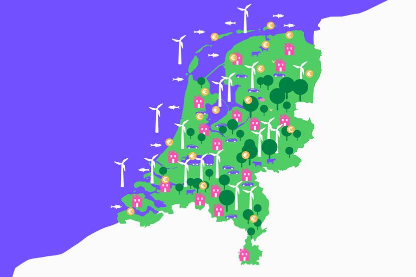 kaart van nederland