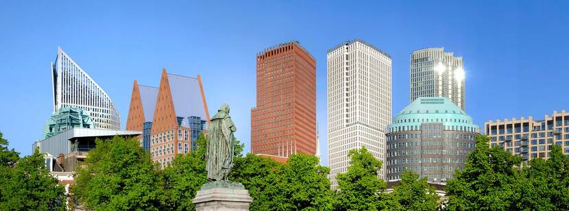 Skyline foto's rijksgebouwen den Haag