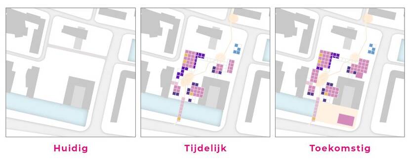 Schets van flexwonen plan in Zwolle