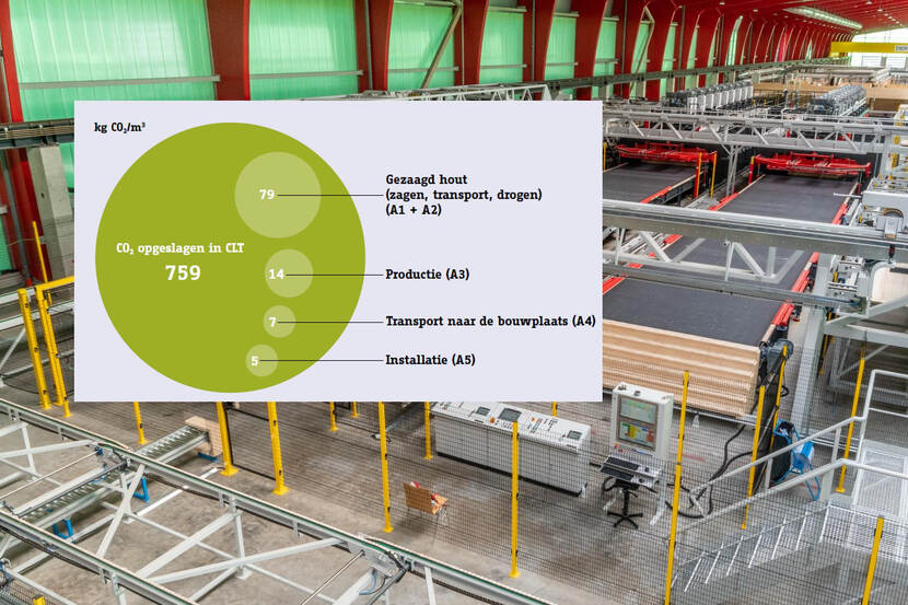 CO2 opgeslagen in kruislaaghout